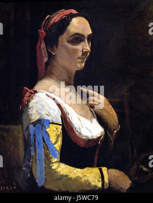 Italienerin 1870 Jean-Baptiste-Camille Corot 1796-1875 Frankreich Französisch Stockfoto