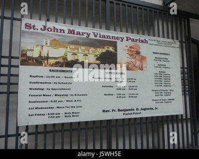 03390 Saint John Mary Vianney Pfarrkirche Cembo, Makati City 06 Stockfoto