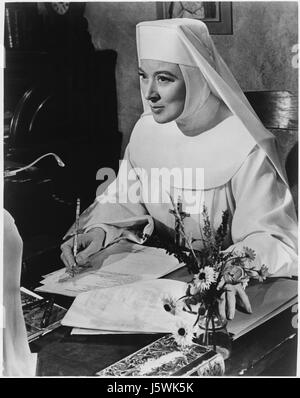 Greer Garson, Portrait, am Set des Films "Die singende Nonne", 1966 Stockfoto