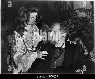 Debra Paget, Vincent Price, am Set des Films "Verwunschenen Palast", 1963 Stockfoto