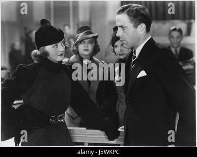 Bette Davis, Humphrey Bogart, Der Film, "die Frau", Warner Bros., 1937 eingestellt Stockfoto