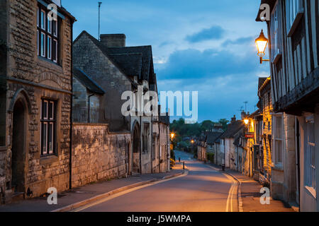 Morgendämmerung in kleinen Cotswold Stadt von Winchcombe, Gloucestershire, England. Stockfoto