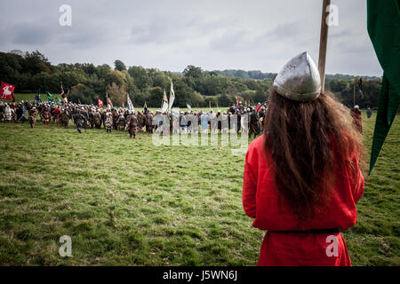 Schlacht von Hastings historischen jährlichen Re-Enactment in East Sussex, UK Stockfoto