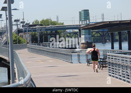 Schuylkill River Trail Walk in Philadelphia, PA Stockfoto