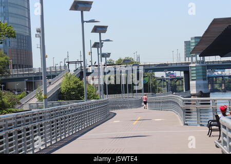 Schuylkill River Trail Walk in Philadelphia, PA Stockfoto