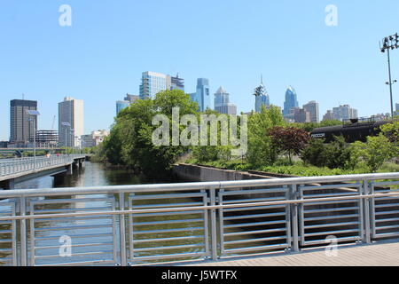 Schuylkill River Trail Walk in Philadelphia, PA Stockfoto