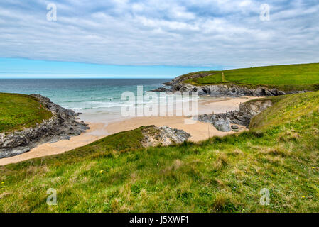 PORTH Witz, NEWQUAY, CORNWALL, UK - 22. April 2017: Porth Witz ist ein ruhiger Strand mit keine Zufahrt in der Nähe von Newquay, Stockfoto