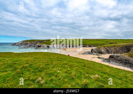 PORTH Witz, NEWQUAY, CORNWALL, UK - 22. April 2017: Porth Witz ist ein ruhiger Strand mit keine Zufahrt in der Nähe von Newquay, Stockfoto