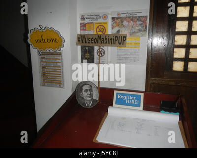 Das Mabini-Schrein-Museum in Manila ehrt das Leben von Apolinario Mabini, einer Schlüsselfigur der philippinischen Geschichte. Das Museum befindet sich in der Nähe der Polytechnischen Universität der Philippinen. Stockfoto