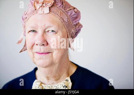 Frau Porträt Studio schweren intensiven Foto Modell Modell senior Senioren Stockfoto