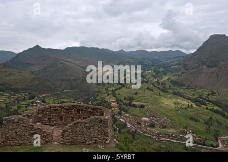 Pisac; Heiliges Tal, Peru Stockfoto