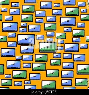Video-Player nahtlose Muster Stock Vektor