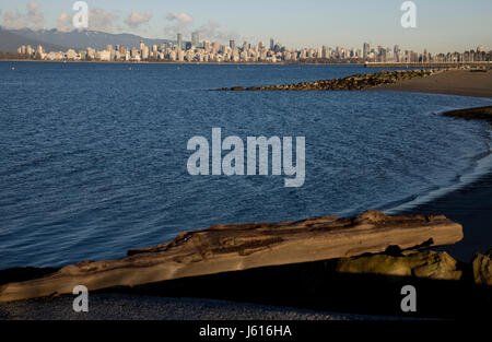 Kanada Vancouver Skyline Kanada spanische Banken Strand Stockfoto