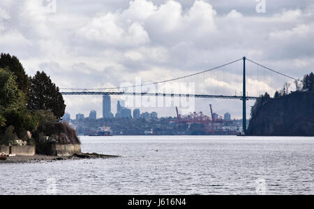 Lions Gate Bridge Vancouver British Columbia Kanada Stockfoto