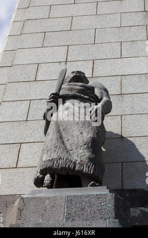 Maori Statue New Zealand One Tree Hill Auckland Warrior Stockfoto