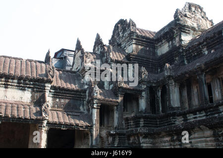 Ein Schuss von eine aufsteigende Galerie in Angkor Wat Stockfoto