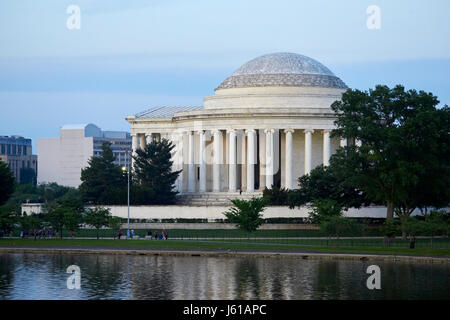 Die Thomas Jefferson Memorial in frühen Abend Washington DC USA Stockfoto
