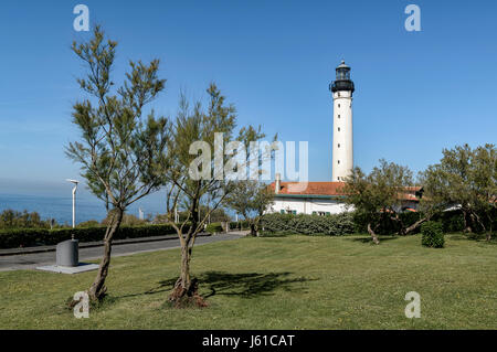 Biarritz, Leuchtturm am Pointe Saint-Martin, Frankreich Stockfoto