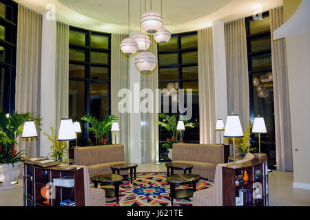 Charleston South Carolina, Marriott Charleston, Hotel Hotels Unterkunft Inn Motel Motels, Unterkunft, Gastgewerbe, Lobby, Sitze, Lampen, Dekor, Inneneinrichtung Stockfoto