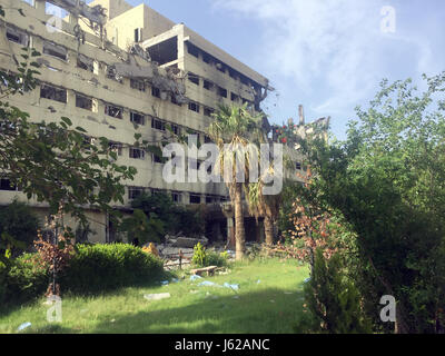 Mosul, Irak. 11. Mai 2017. Bild von Salam Krankenhaus in Mosul, Irak, 11. Mai 2017 aufgenommen. Salam Krankenhaus galt die beste Klinik in Mosul, aber es ist derzeit völlig zerstört, nach dem Kampf mit ISIS. Foto: Jan Kuhlmann/Dpa/Alamy Live News Stockfoto