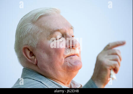 Ehemaliger Präsident von Polen Lech Walesa auf Feier des Europatags am Universität Danzig in Sopot, Polen. 19. Mai 2017. Bildnachweis: Wojciech Strozyk/Alamy Live-Nachrichten Stockfoto