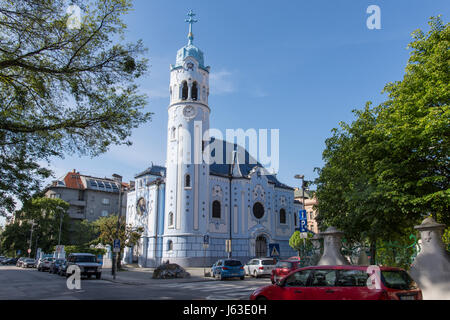 St. Elisabeth-Kirche, die auch als blaue Kirche in Bratislava Stockfoto