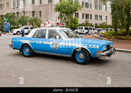 Vintage NY City Polizei Auto - USA Stockfoto