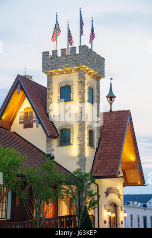 Michigan Frankenmuth, Bavarian Inn, Restaurant Restaurants Essen Essen Essen Cafe Cafés, Küche, deutsche ethnische Gemeinschaft, außen, vorne, Eingang, Mediev Stockfoto