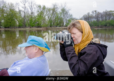 Michigan, MI, mich, Upper Midwest, Saginaw County, Saginaw, Johnny Panther Quest, Saginaw River Water, Cass, Tittabawasse, Shiawassee National Wildlife Refuge, n Stockfoto