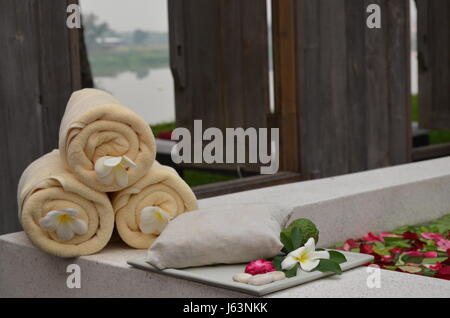 Glas Ingwer und Bael trocken im Spa. Stockfoto