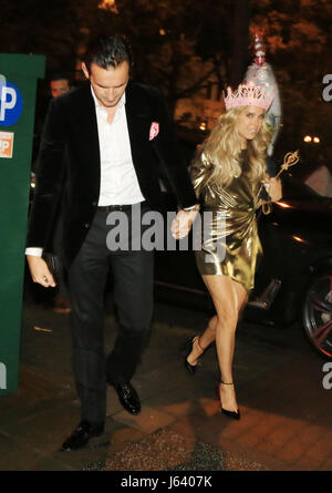 Sylvie Meis feiert Geburtstag und die Auseinandersetzung mit Charbel Aouad in Hamburg.  D: Sylvie Meis, Charbel Aouad wo: HAMBURG, Deutschland bei: Kredit-14. April 2017: Starpress/WENN.com Stockfoto