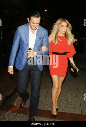 Sylvie Meis feiert Geburtstag und die Auseinandersetzung mit Charbel Aouad in Hamburg.  D: Sylvie Meis, Charbel Aouad wo: HAMBURG, Deutschland bei: Kredit-15. April 2017: Starpress/WENN.com Stockfoto