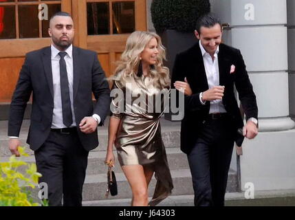 Sylvie Meis feiert Geburtstag und die Auseinandersetzung mit Charbel Aouad in Hamburg.  Mitwirkende: Sylvie Meis (van der Vaart), Charbel Aouad wo: Hamburg, Deutschland: 13. April 2017 Credit: WENN.com Stockfoto