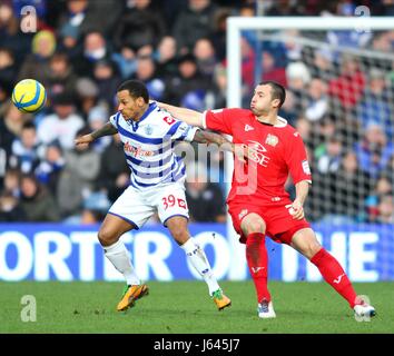 DJ DAMPBELL & ANTHONY KAY QUEENS PARK RANGERS V MILTON K LONDON ENGLAND UK 26. Januar 2013 Stockfoto