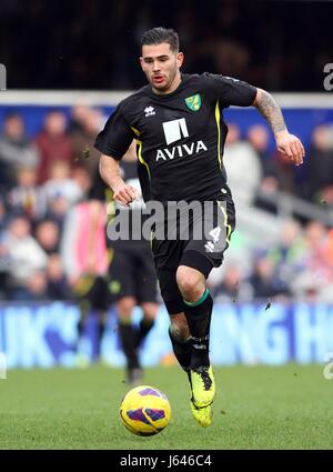 BRADLEY JOHNSON NORWICH CITY FC LONDON ENGLAND UK 2. Februar 2013 Stockfoto