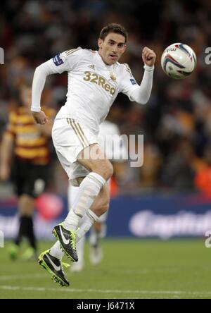 ANGEL RANGEL SWANSEA CITY FC WEMBLEY Stadion LONDON ENGLAND 24. Februar 2013 Stockfoto