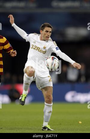 ANGEL RANGEL SWANSEA CITY FC WEMBLEY Stadion LONDON ENGLAND 24. Februar 2013 Stockfoto