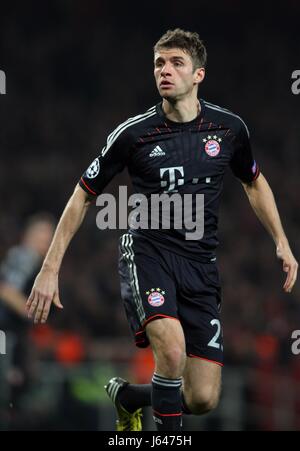 THOMAS Müller FC BAYERN München FC LONDON ENGLAND UK 19. Februar 2013 Stockfoto