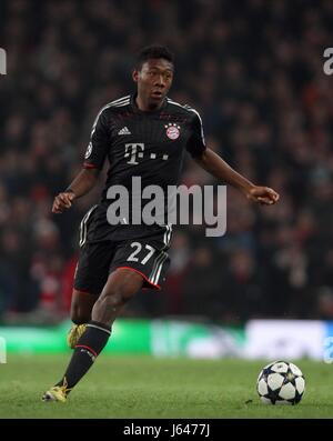 DAVID ALABA BAYERN München FC LONDON ENGLAND UK 19. Februar 2013 Stockfoto