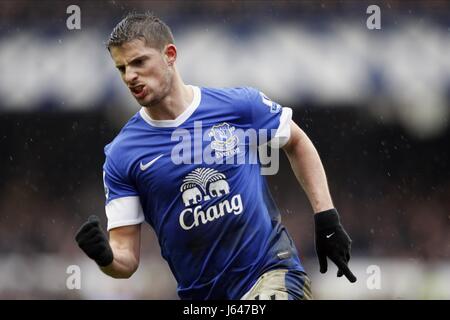 KEVIN MIRALLAS EVERTON FC GOODISON PARK LIVERPOOL ENGLAND 9. März 2013 Stockfoto