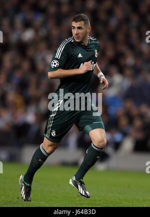 KARIM BENZEMA REAL MADRID CF REAL MADRID CF ETIHAD STADIUM MANCHESTER ENGLAND 21. November 2012 Stockfoto