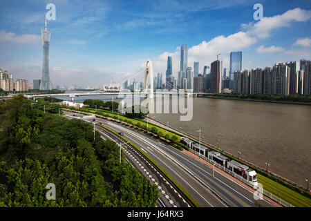 Urbane Architektur der Stadt Guangzhou, Guangdong Provinz, China Stockfoto