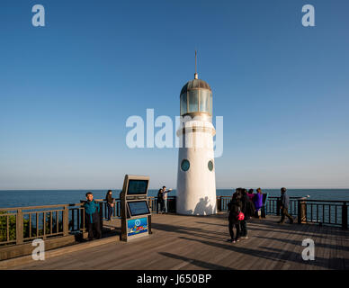 Leuchtturm in Dongbaek Park in Busan Gwangyeoksi, Südkorea Stockfoto