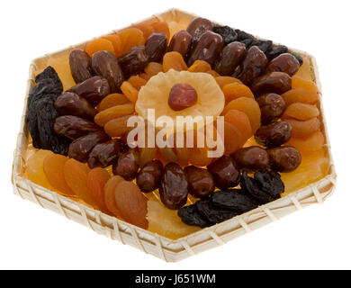 Stammarten Früchte getrocknet essen Nahrungsmittel wie Früchte Obst trocken ausgetrocknet karge Stockfoto