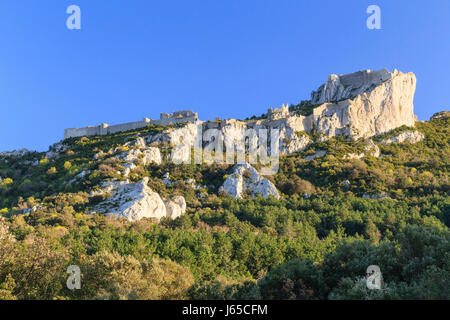 Frankreich, Aude, Duilhac-sous-Peyrepertuse, Peyrepertuse Castle Stockfoto