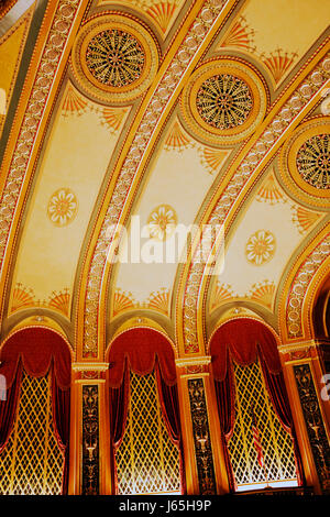 Michigan Saginaw, Temple Theatre, Theater, Erhaltung, 1927, Gebäude, Osgood & Osgood Architects, innen, dekorativ, architektonisches Detail, Decke, Stockfoto