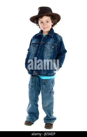 Hut Cowboy Kind blaue Menschen Menschen Menschen folk Personen menschlicher Mensch Stockfoto