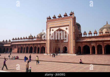 Jama Masjid Moschee in Fatehpur Sikri Komplex, Uttar Pradesh, Indien am 15. Februar 2016. Stockfoto