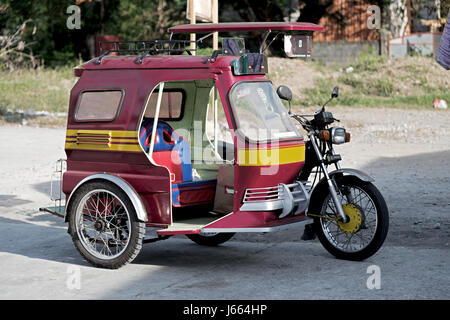 in Asien Philipphines die typischen Tuk Tuk Motorrad für Touristen Stockfoto