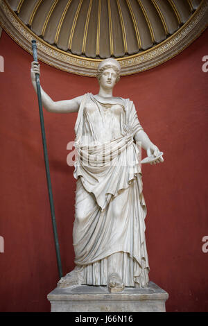 Rom. Italien. Barberini Hera (aka Juno), die Runde Halle, Pio-Clementino-Museum, Vatikanischen Museen. Musei Vaticani.  Barberini Hera (aka Juno), dargestellt w Stockfoto